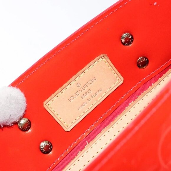 LOUIS VUITTON Monogram Vernis Reade PM Hand Bag Red Rouge M91088 LV Auth ep10371 - Picture 10 of 16